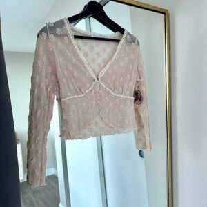 ✨Sold✨ Claire pettibone cropped sheet floral shrug bolero top
